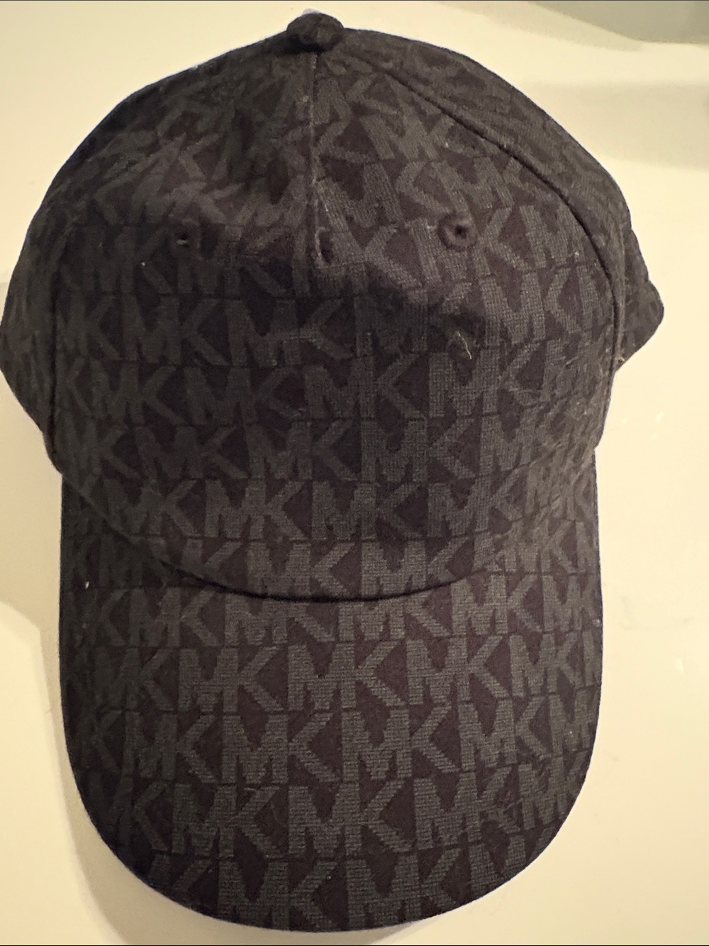 Michael Kors Black Monogram Baseball Cap